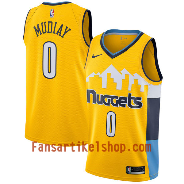 NBA Denver Nuggets Trikot Emmanuel Mudiay 0 Nike 2017-18 Gelb Swingman - Herren NBA Denver Nuggets Trikot Emmanuel Mudiay 0 Nike 2017-18 Gelb Swingman - Herren